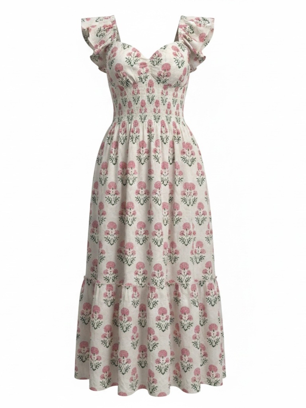 🎀LAGAMOS🎀Floral Sun Dress🎀Small🎀Boho Chic🎀Ruffle🎀Like New🎀Sweet & Flirty!